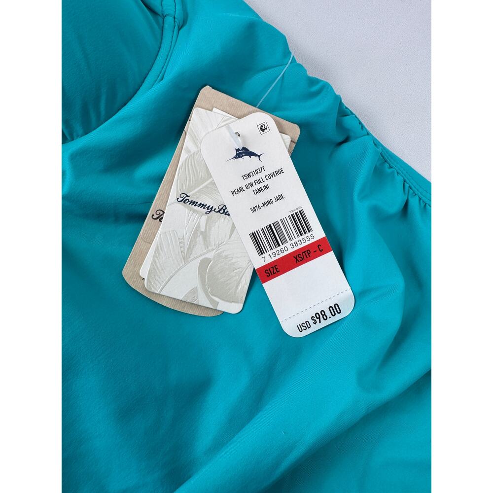 Tommy Bahama Pearl Underwire Full Coverage Tankini Top Ming Jade Womens XS C NWT - Picture 7 of 10